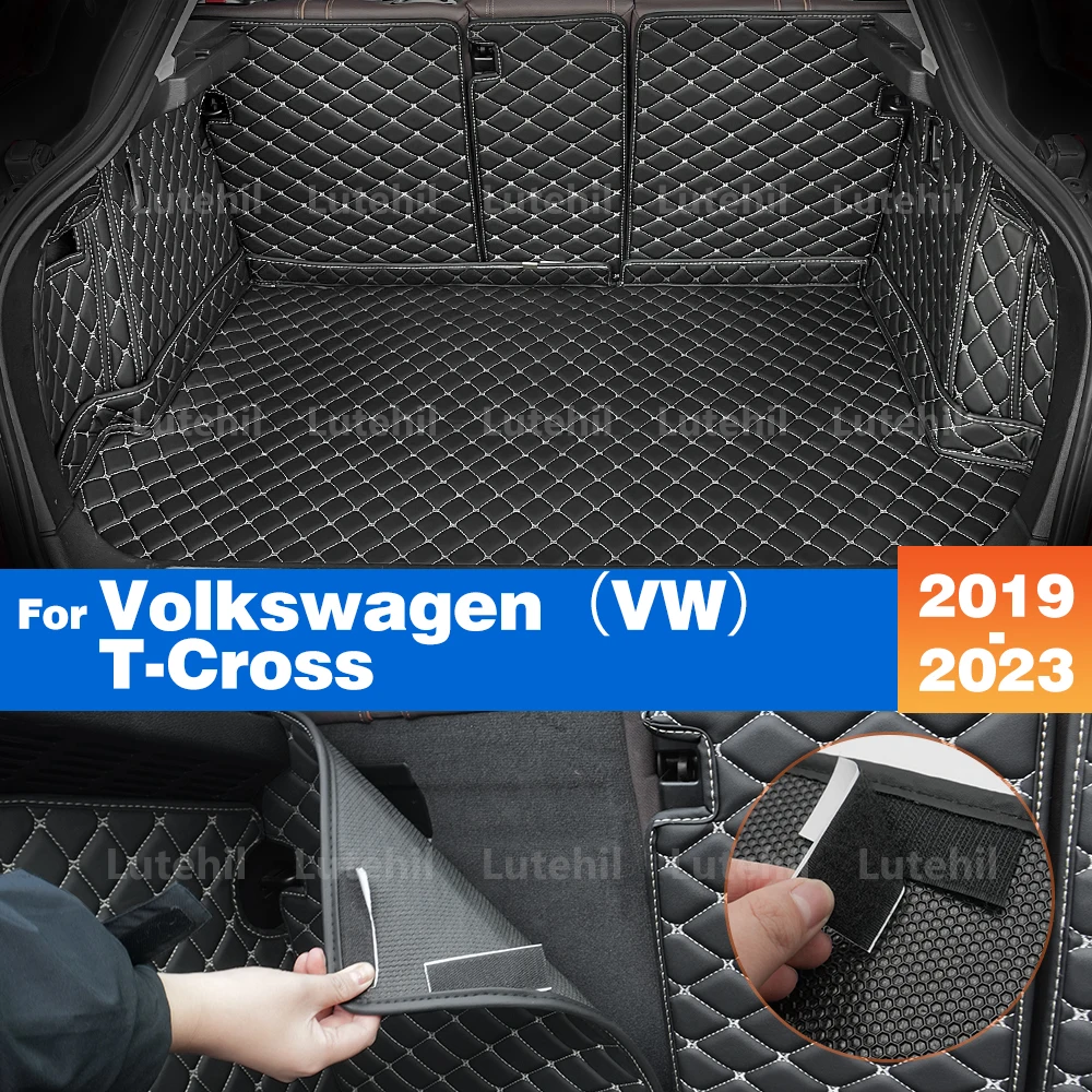 

Для Volkswagen (VW) T-Cross 2019-2023 22 21 20, автоматический коврик для багажника с полным покрытием, автомобильный защитный коврик, грузовой вкладыш, аксессуары для интерьера