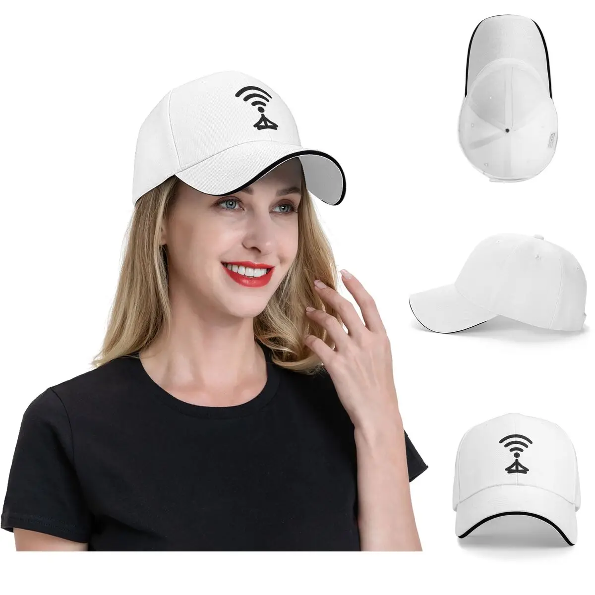 

Бейсбольные кепки Meditate Wi-Fi Icon Snapback, модные бейсболки, дышащие повседневные бейсболки, уличные кепки для мужчин и женщин