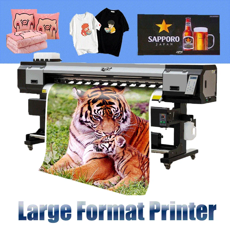 High Speed Large Format Printer Dual Epson Xp600 I3200 Printhead 1600mm Large Format Printing Machine For Commercial