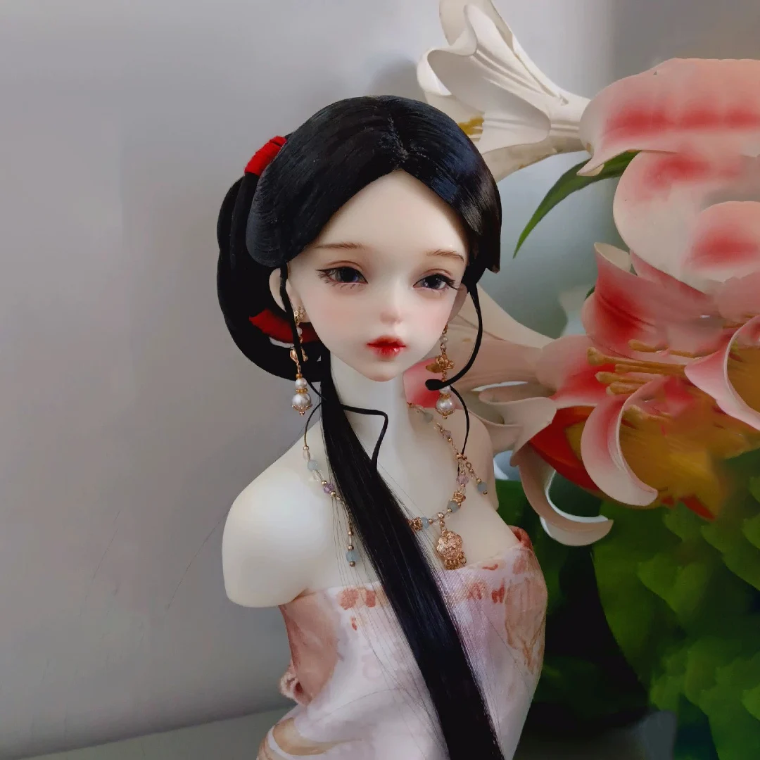 고대 코스튬 BJD 가발 중국 한푸 요정 긴 머리 레트로 가발, BJD/SD MSD SD13 소녀 SSDF 인형 액세서리 C2415, 1/4 1/3