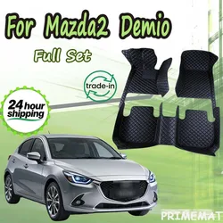 Car Floor Mats For Mazda2 Mazda 2 Demio Toyota Yaris R DJ DL 2015~2022 Leather Mat Rugs Carpets Interior Parts Car Accessories
