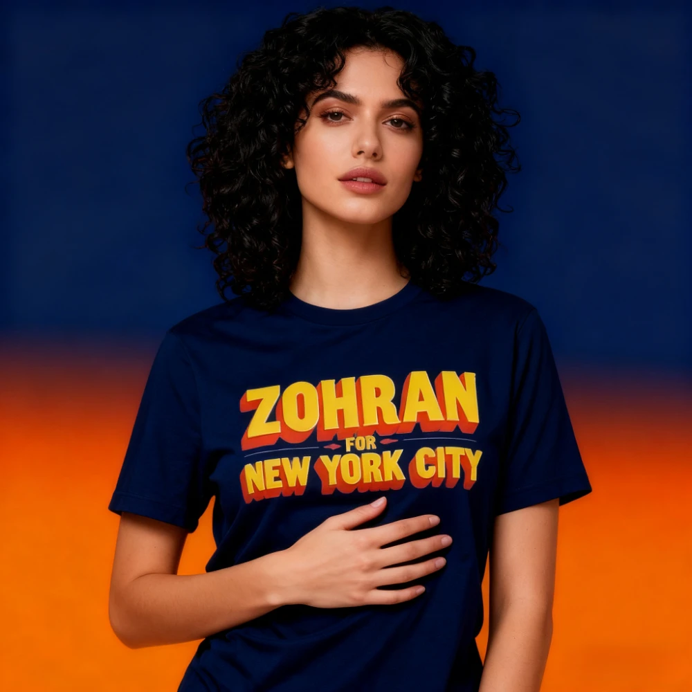 Zohran Mamdani لمدينة نيويورك مايور ميرش قميص Zohran Mamdani دعم تي شيرت أحدث الطراز الحديث العصري الرجال النساء للجنسين ملابس علوية من القطن