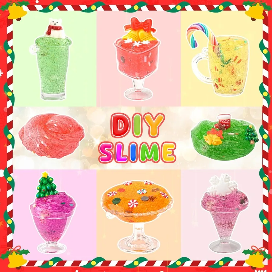 الوحل تقويم القدوم 2025 24 يوما من عيد الميلاد كاملة جامبو كريستال واضح الوحل عدة العد التنازلي التقويم لمتعة عطلة NonSt #4