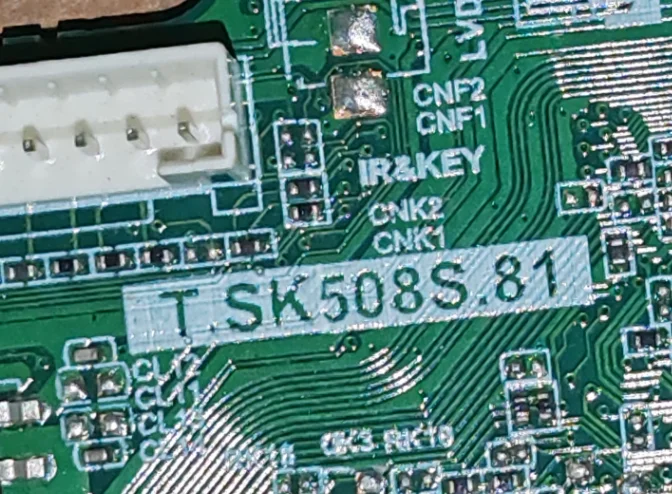 T.SK508S.81 Wi Fi network TV motherboard tested, physical photo taken