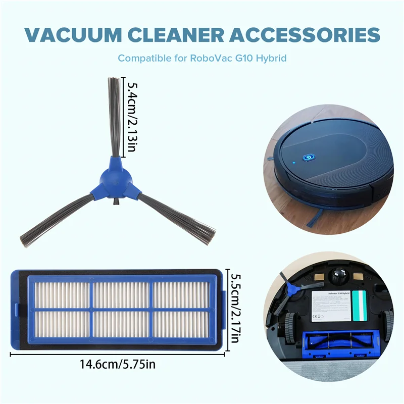 

BABZ-Replacement Vacuum Cleaner Parts Side Brushes Filters For Eufy G10 G30 Robot Vacuum Cleaner Accessories