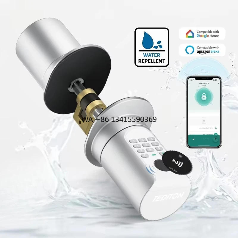

Cerraduras Electronica Adjustable Length Keyless IP65 Waterproof Fingerprint Intelligent Hotel Smart Cylinder Door Lock