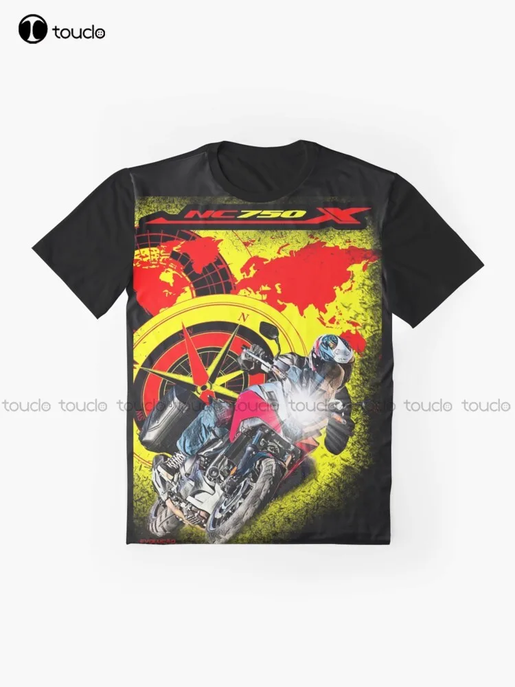 Nc 750X Adventure Moto, Motorcycles Graphic T-Shirt Custom Aldult Teen Unisex Digital Printing Tee Shirts Fashion Tshirt Summer