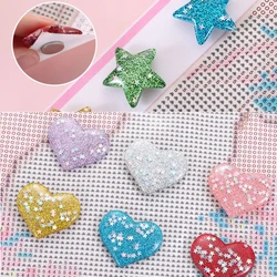 Heart Pentagram Diamond Painting Cover Holder Magnet Cover Core Fridge Magnet Star Diamond Painting Tool Cross Stitch Accessorie