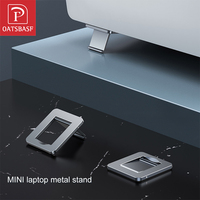 Oatsbasf 2 PCS Mini Metal Laptop Stand Notebook Support Laptop Riser Accessory for MacBook Air Xiaomi Tablet Holder for Cooling