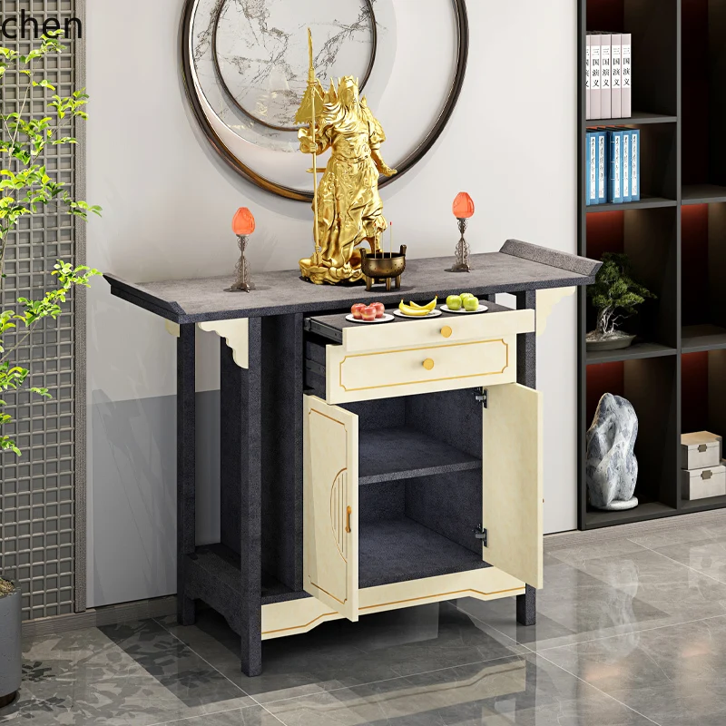 

QZT Altar Incense Table Home Buddha Shrine Rural Incense Living Room Hall Table