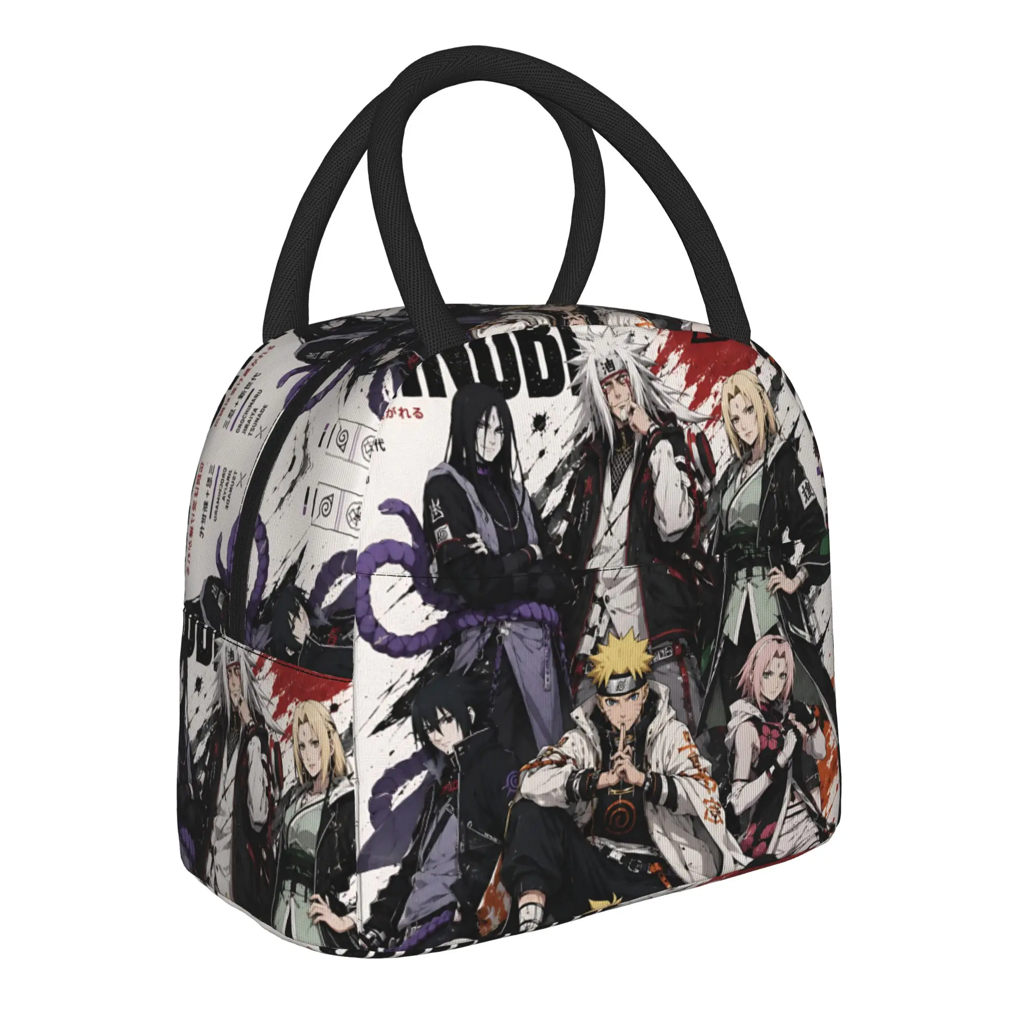 Naruto Anime Theme Handbag Insulated Lunch Bag Ice Pack Rice Bag  bolsa Student Bento Lunch Handbag