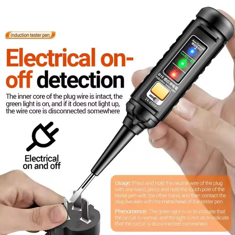 

Интеллектуальный тестер напряжения для автомобильных цепей с индукционным определением обрывов и обнаружением проводов, специализированный для электриков