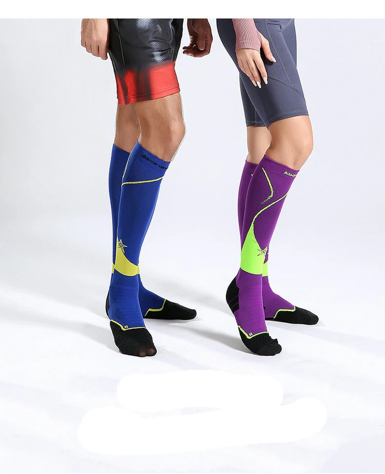 Calcetines largos de compresión para hombre y mujer, medias elásticas para correr, Maratón, fútbol, Verano