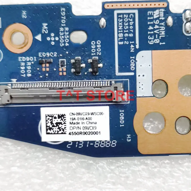 original for Dell Inspiron 5410 Power Button Board USB SD Card Reader board 09vcx9 9vcx9 test good free shipping