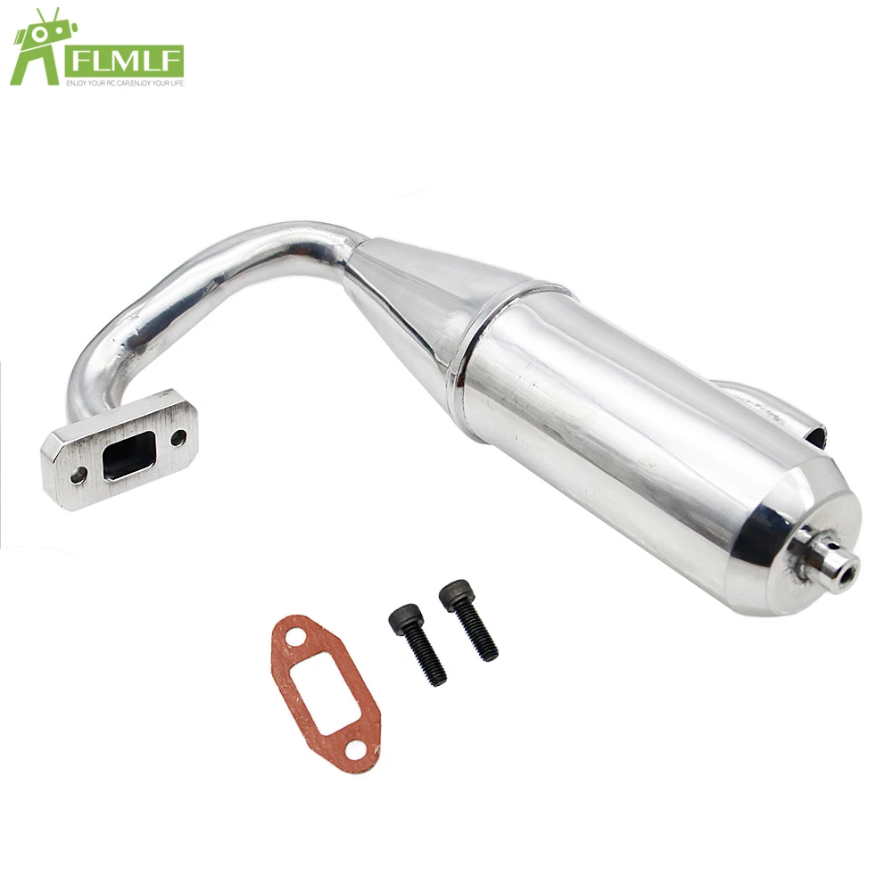 Alloy Aluminum Engine Exhaust Pipe Fit for 1/5 HPI FG Monster Hummer Truck ROFUN ROVAN Big Monster Rc Car Toys Games Parts