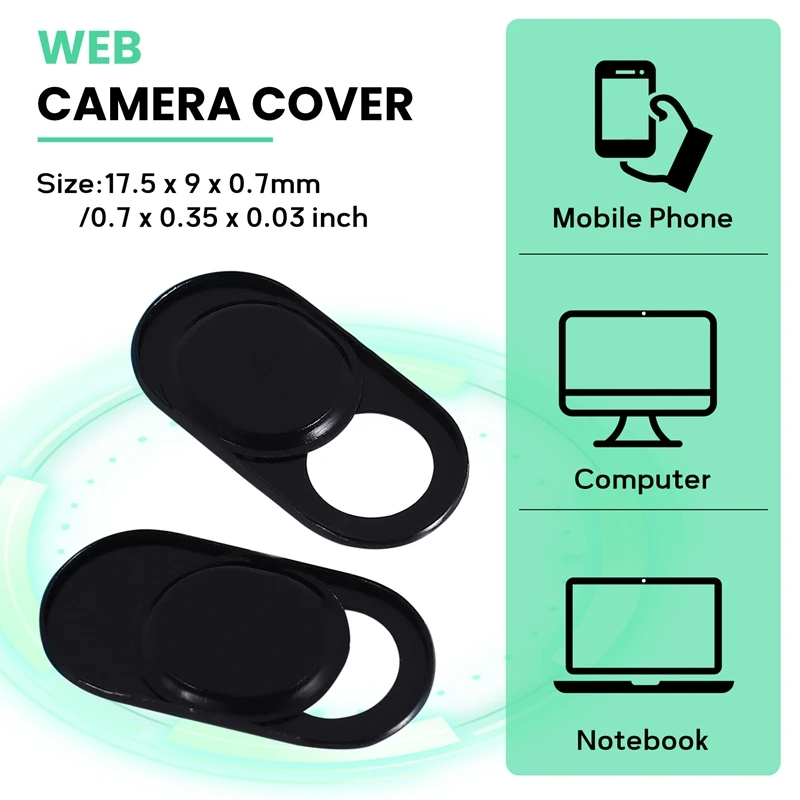 Capas de webcam (pacote com 3), bloqueador de capa de câmera web ultrafino de 0,7 mm para celular, laptop, computador, Imac, notebook, T