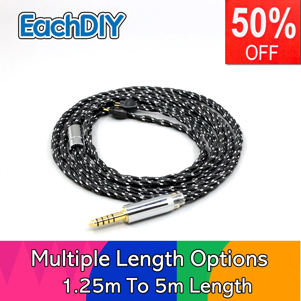 

OCC Mixed OFC Twisting Nylon Earphone Cable For AUDEZE iSINE 10 20 LX LCDi3 LCDi4 LN008752