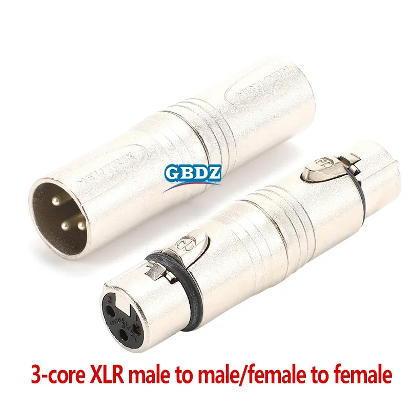 

XLR Female to Female Adapter NEUTRIK NA3FF 3-Pin XLR Audio Coupler Dual Microphone Cable Conversion Plug Connector Pro Grade