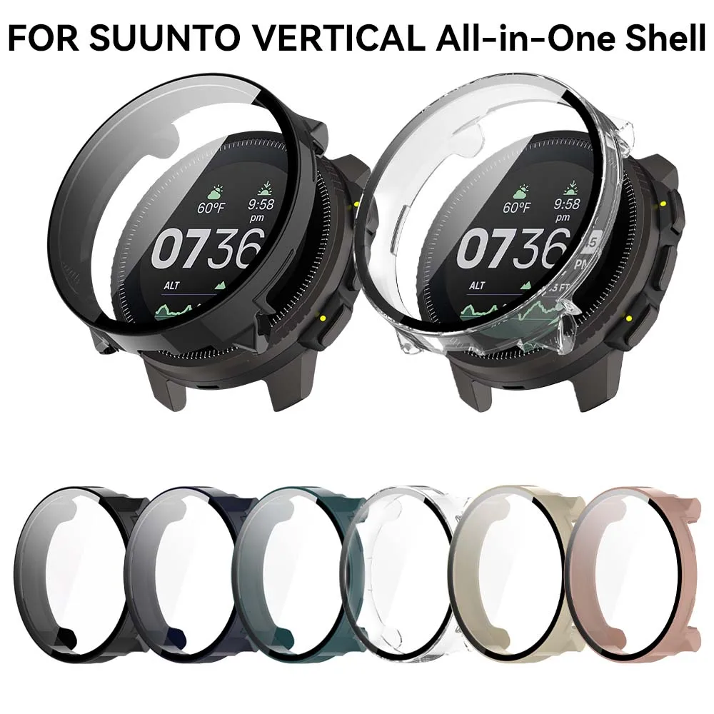 Защитный чехол для ПК + закаленный, полное покрытие, бампер, крышка экрана, защита от царапин, чехол для Suunto Vertical Защитный чехол для ПК + закаленный, полное покрытие, бампер, крышка экрана, защита от царапин, чехол для Suunto Vertical