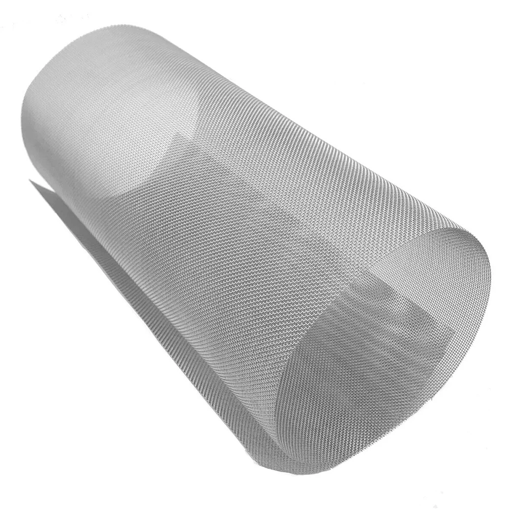 1 Roll of 304 Stainless Steel Woven Wire Mesh Sheet Screen Mesh 20 Mesh for Short Fibers and Microfibers Filtration