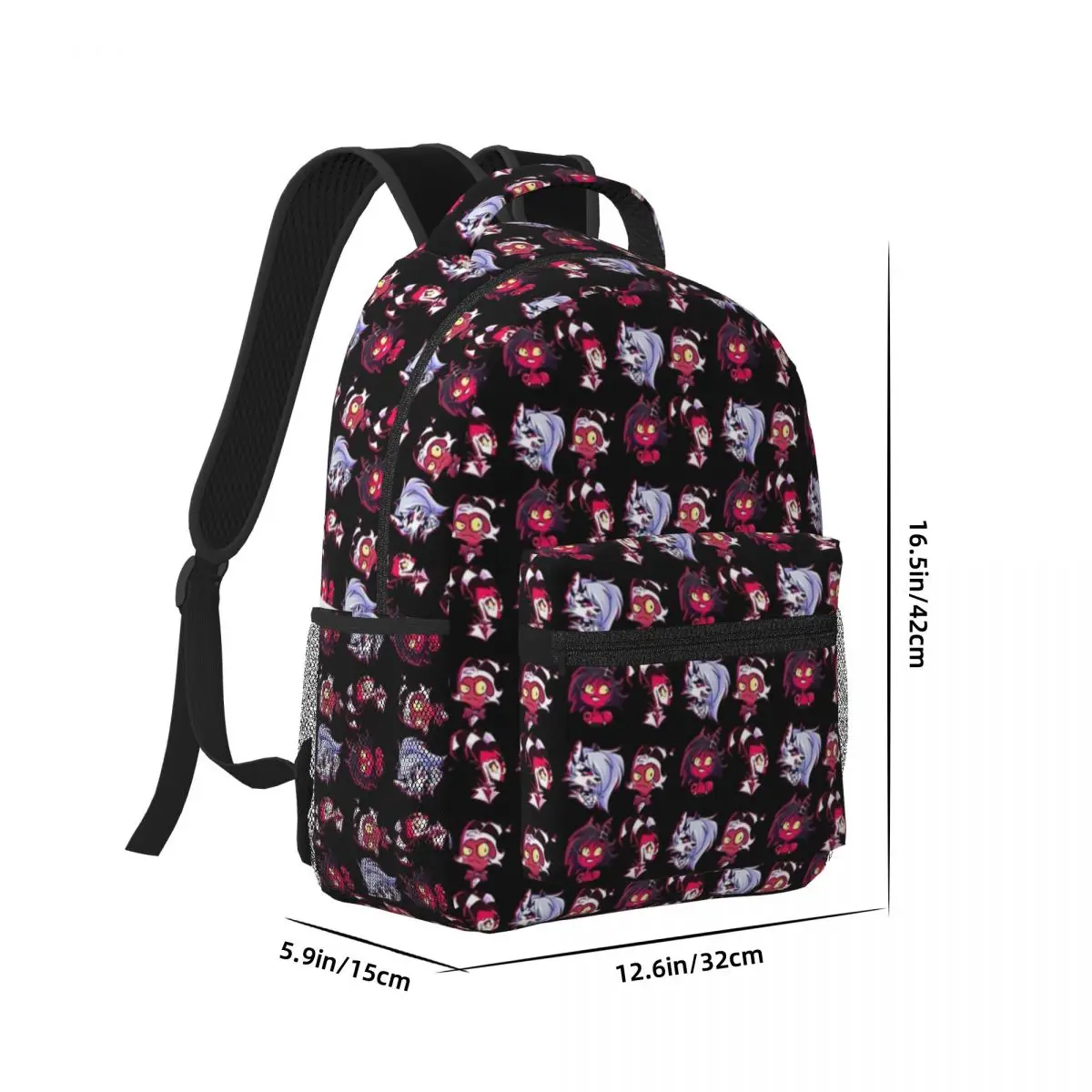 Helluva Gang Printed Lightweight Casual Schoolbag For School, Outdoor, Shopping, Office 17in