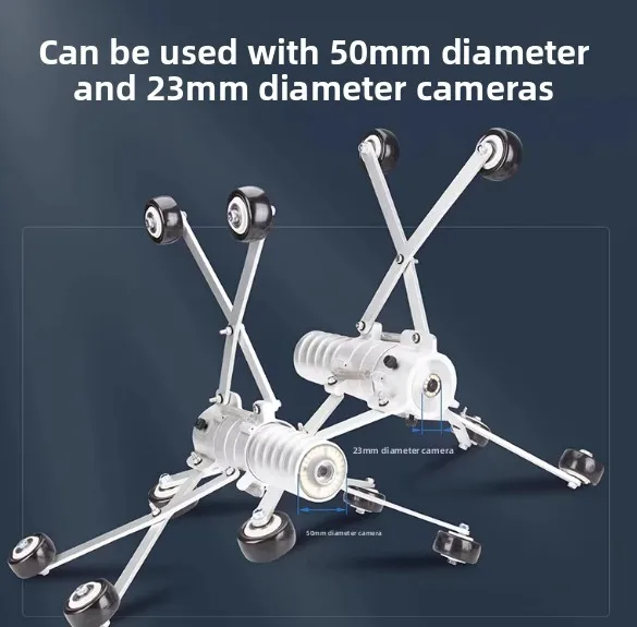 Telescopic guide wheel bracket for pipeline endoscope camera