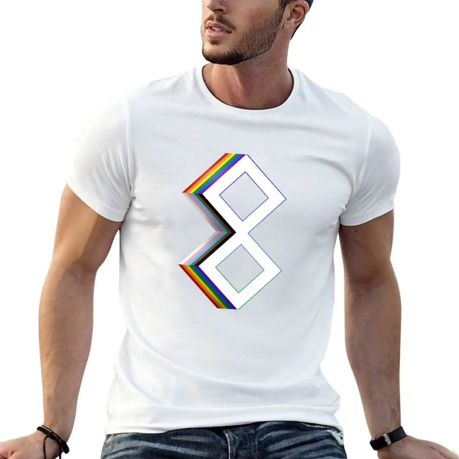 Progress Pride 2021 T-Shirt summer shirt customs men clothing