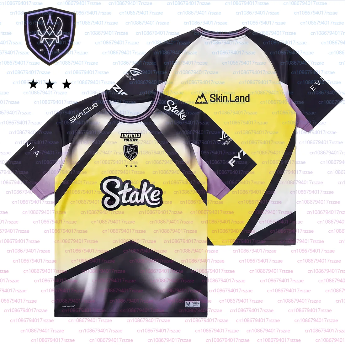 Gradient Design 2026 Team Vitality Men T-shirts Summer Valorant CS Gaming 3D Print Jersey Male Esport Club Training Uniform Tees