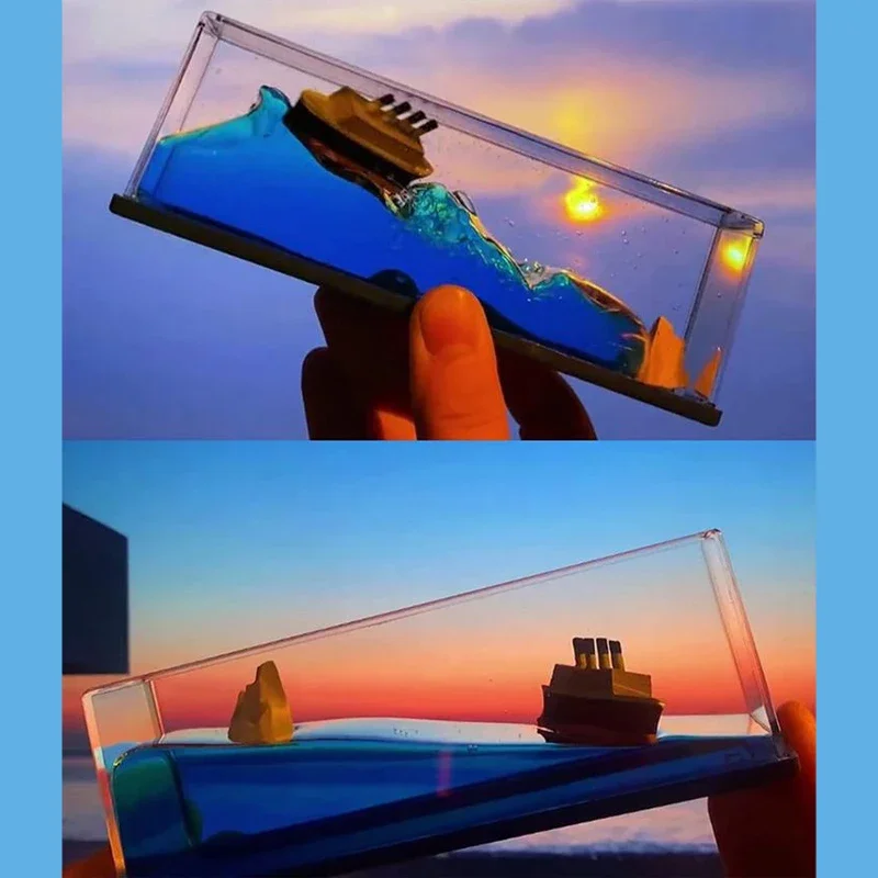 Fluid Drift Flasche Kreuzfahrt schiff, Titanic Tisch dekoration Ornamente, Abschluss Geschenk Geburtstags geschenke für Paare Miniatur Offi