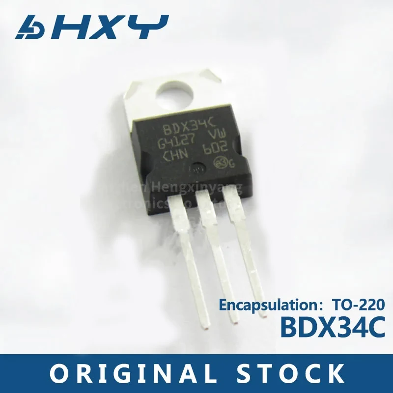 10PCS   BDX34C BDX34 PNP transistor 10A 100V power triode directly plugged into TO-220