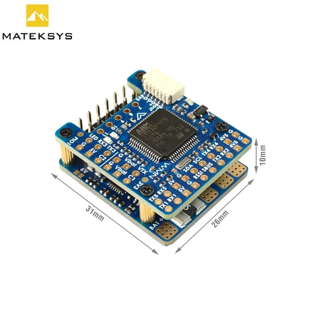 

Контроллер полета MATEK F405-WMN F405, STM32F405RGT6 W/ Baro OSD Blackbox 132A, Датчик тока 2-6S Lipo для дрона с фиксированным крылом FPV