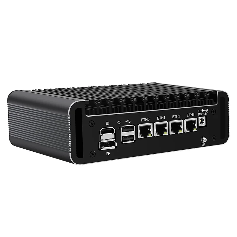 Micro Firewall Appliance 4x i226-V 2,5G LAN Fanless Mini PC Netzwerk Gateway Weiche Router Intel J6413 Quad core, unterstützung AES-NI