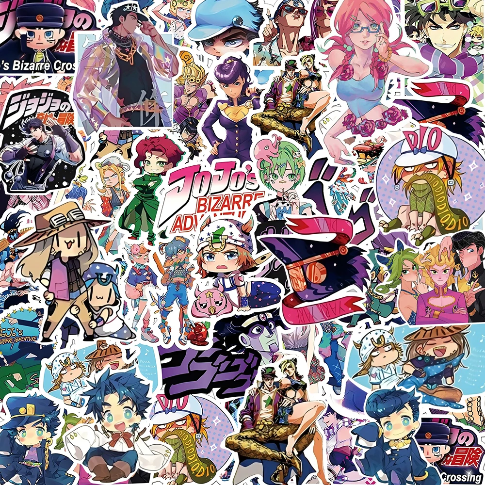 10/30/50 Uds. Pegatinas de dibujos animados de JoJo's Bizarre Adventure, calcomanía de Stardust Crusaders, pegatina de anime clásica para portátil, diario, cuaderno