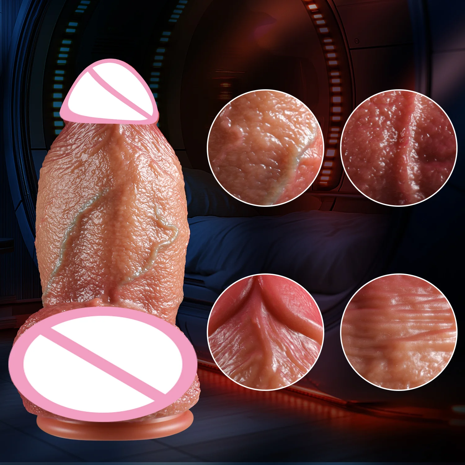 부드럽고 거대한 딜도, 피부 느낌의 사실적인 페니스, 여성용 자위기구, 남성용 항문 침투, 전립선 마사지, 큰 성기, 성인용 섹스 토이