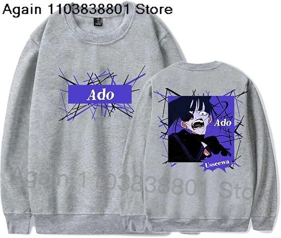 2025 Ado Usseewa O-Neck Hoodies Kyogen Album Merch Women Men Fashion Casual Long Sleeve Sweatshirts Tops kawaii y2k Streetwear