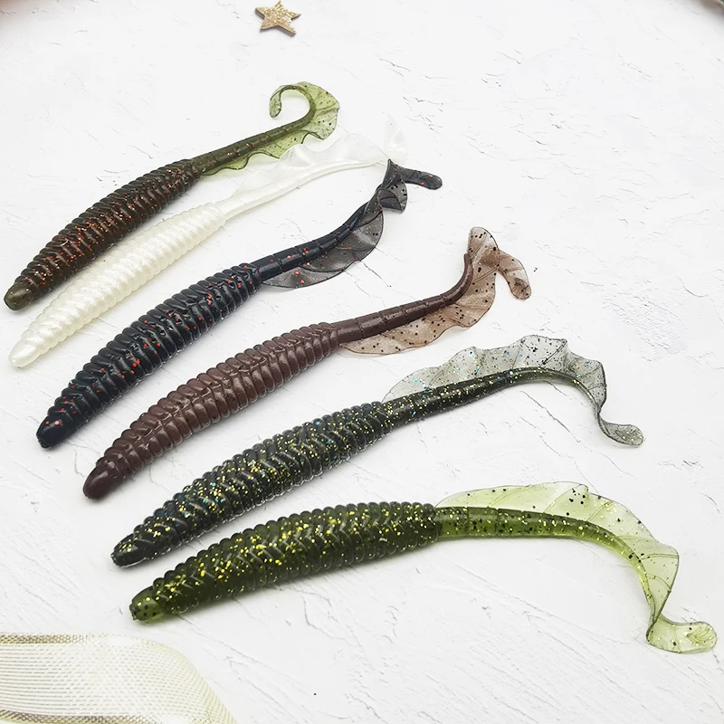 3 Stück Angelköder mit weichem Schwanz, 12,5 cm/4,92 Zoll/8 g, künstlicher Köder – Detail 3