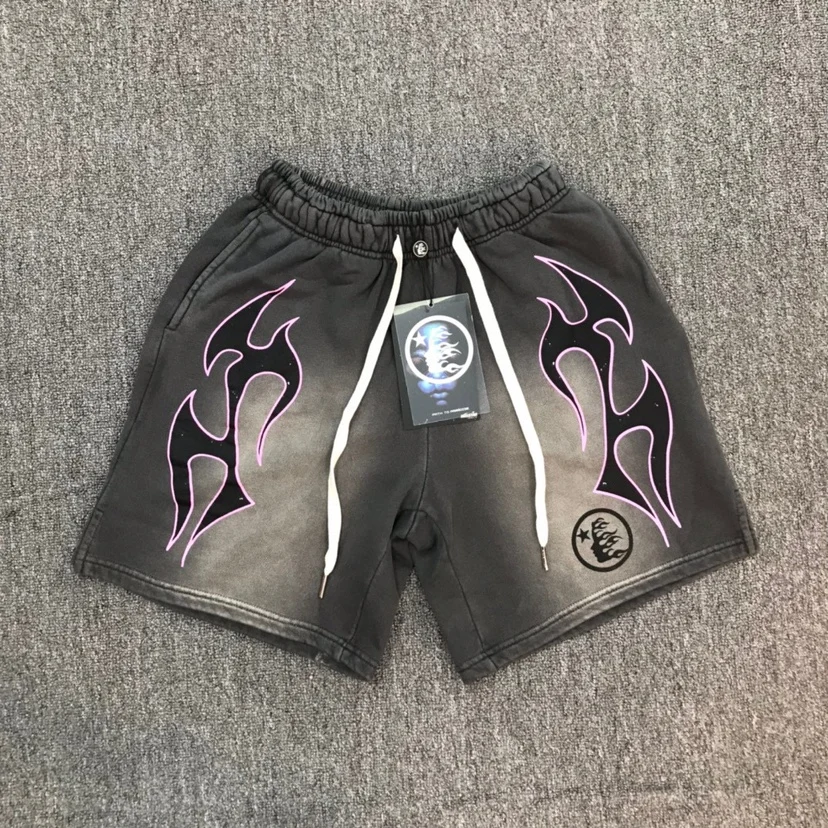 

Retro Waed orts Casual American Sle Faion Urban Print Loose Fit Straight Leg Youth Summer Spring Autumn Winter orts