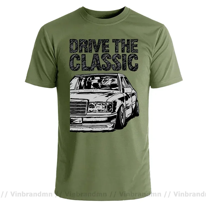 For Man New T Shirt S-6XL Drive The Classic Car W124 W201 t shirt Tops design 2022 New Arrival Fashionable T shirt Newest Summer view 3