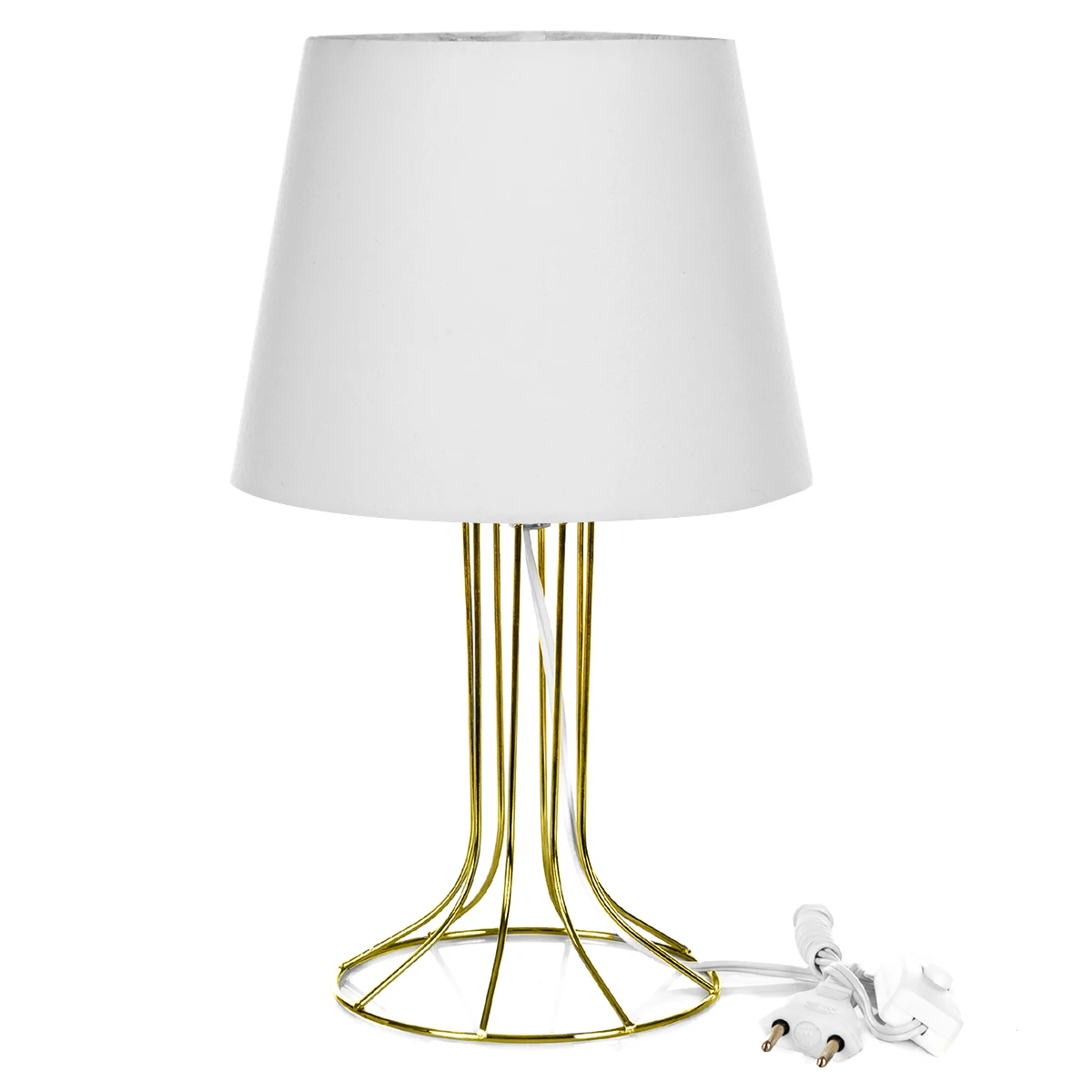Abajur Branco com Dourado: Elegância e Luxo para Seu Espaço com Estilo