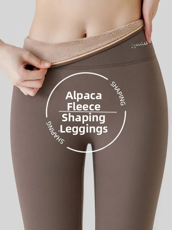 

Women's High-Waist Fce-Lined Thi Yoga Pants Autumn Winter Warm Tight Base Layer Trousers Long Polyester Fiber