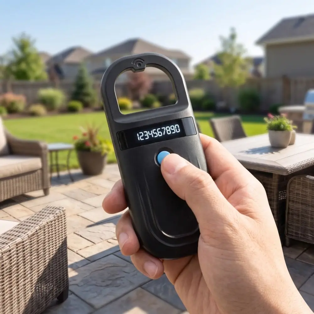 USB Charging Pet ID Reader Handheld Transmitting Data Pet Microchip Scanner Can Be Stored Dog Identification Device Dog House