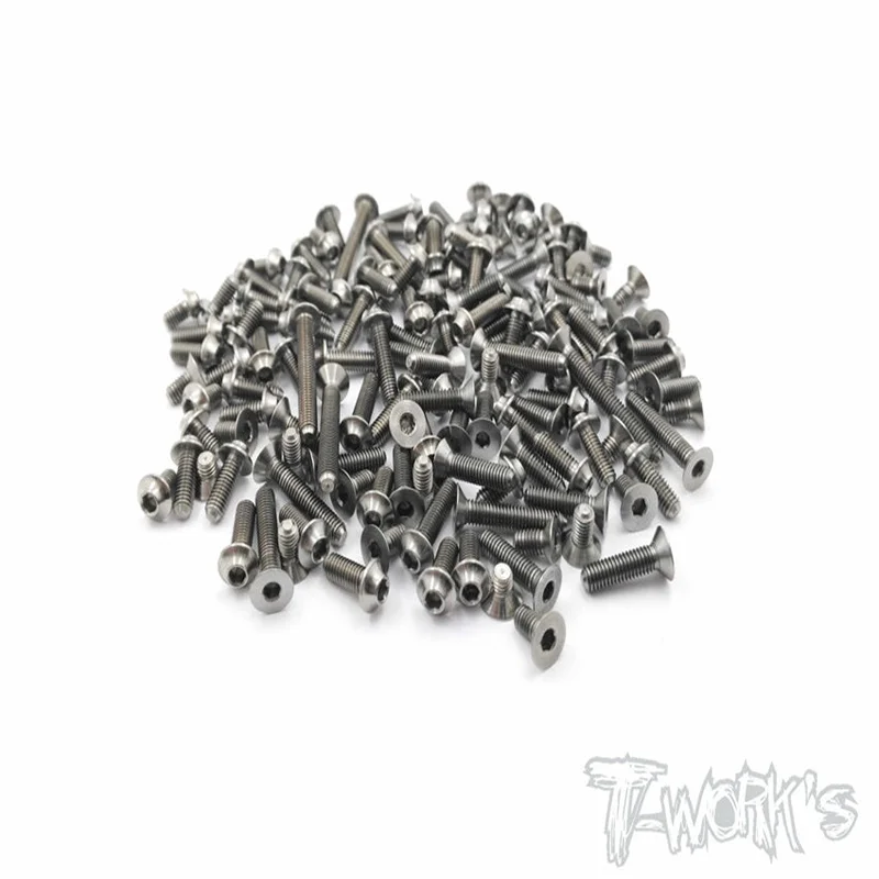 

Original T works TSSU-XB8E'19 64 Titanium Screw set ( UFO Head ) 129pcs. ( For Xray XB8E 2019 ) Rc part