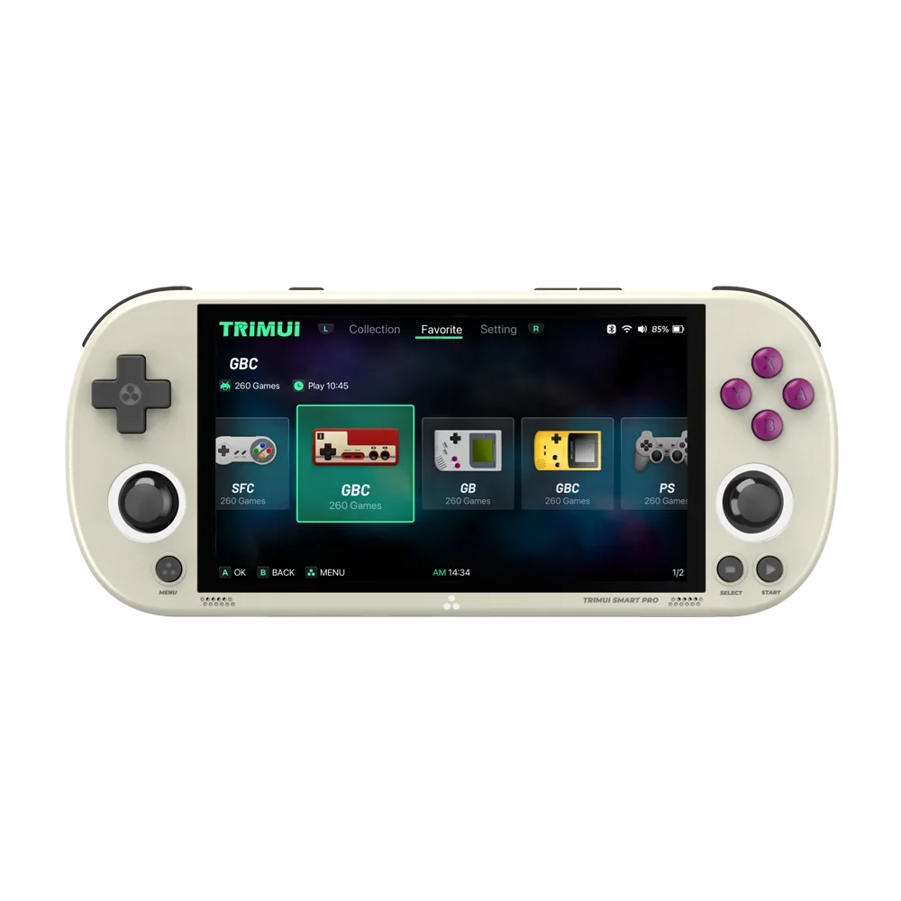 Trimui الذكية برو وحدة تحكم بجهاز لعب محمول 4.96 ''IPS شاشة نظام لينكس عصا التحكم RGB الإضاءة Smartpro ريترو لعبة فيديو لاعب هدية