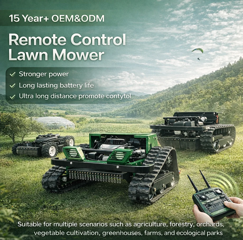 Maßgefertigter Kleiner Ferngesteuerter Rasentraktor 800mm Schnittbreite 224cc Motor Langlebiger Automatischer Rasenmäher – Detail 5