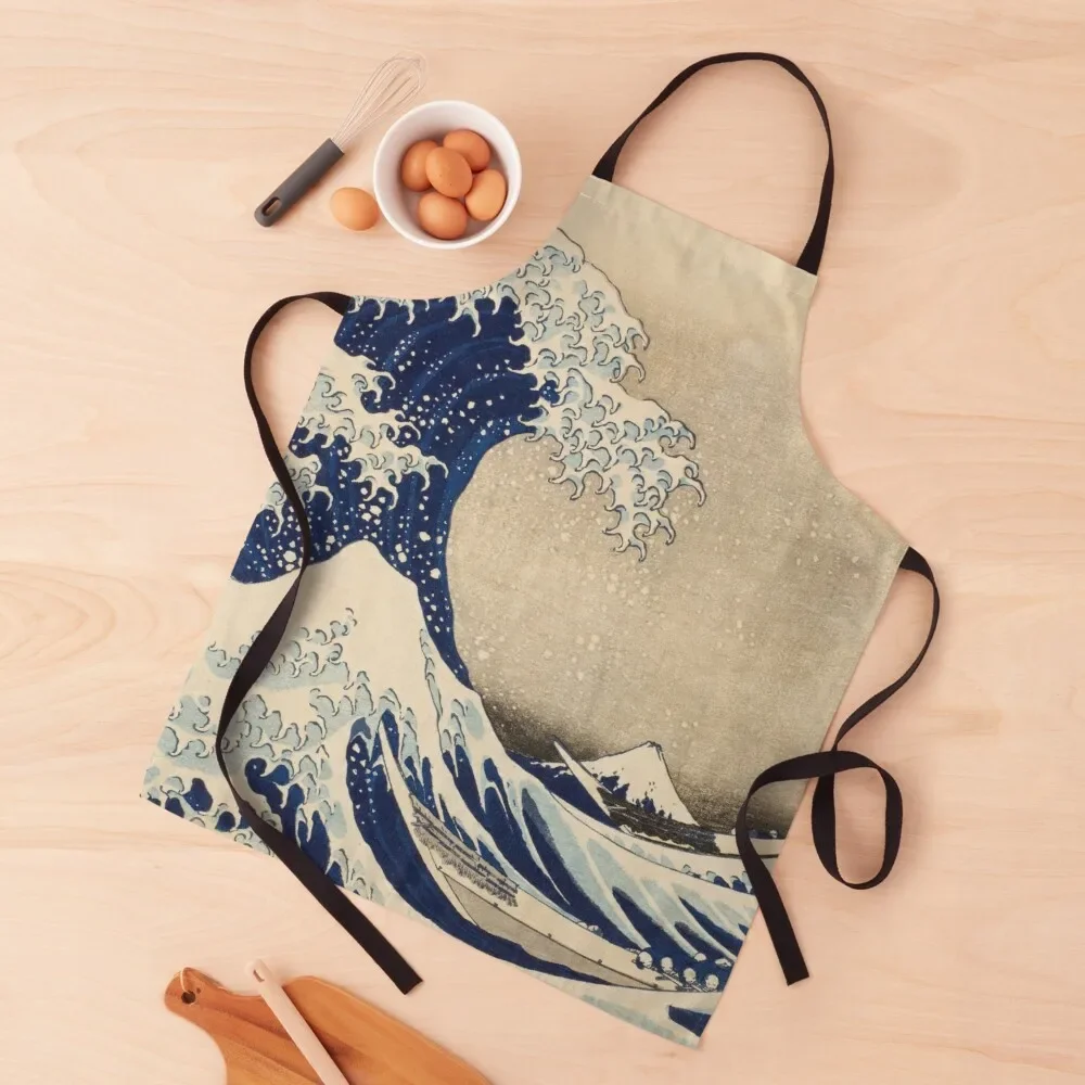 The Great Wave of Kanagawa of Hokusai Apron japanese style Waterproof women christmas decoration For Man Apron