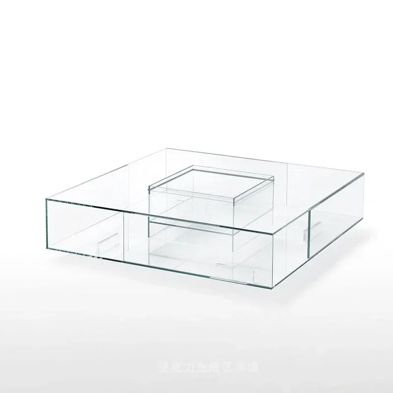 Modern Acrylic Transparent Side Table Glass Design Coffee Tables Decoration Living Room  Furniture