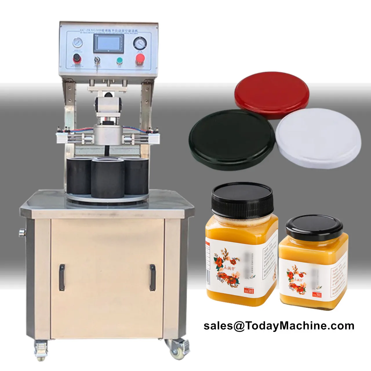 Mesin Vacuum Capping Otomatis untuk Makanan Acar Botol Kaca