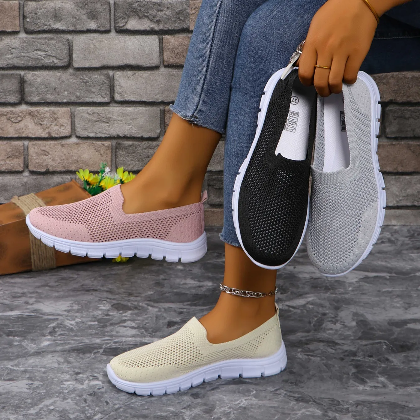 Women Sneakers 2024 New Spring Summer Casual Single Shoes Old Beijing Cloth Shoes Soft Sole Flat Designer Shoes Zapatos De Mujer