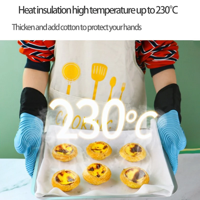 

Silicone Heat Resistant Gloves +2 Pot Holders+2 Cup Insulation Mats For Grilling/Cooking/Baking Oven Glove