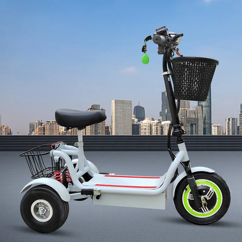 1 Piece Elderly Electric Tricycle 3-Wheel Adult Scooter for Home Leisure, Compact & Safe 48V 15Ah